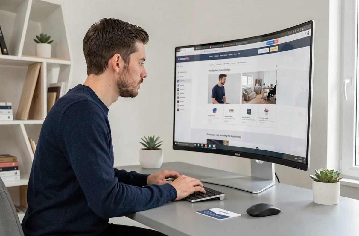 Développeur web de l'agence AlmaWeb dans le Val-de-Marne travaillant sur une interface e-commerce