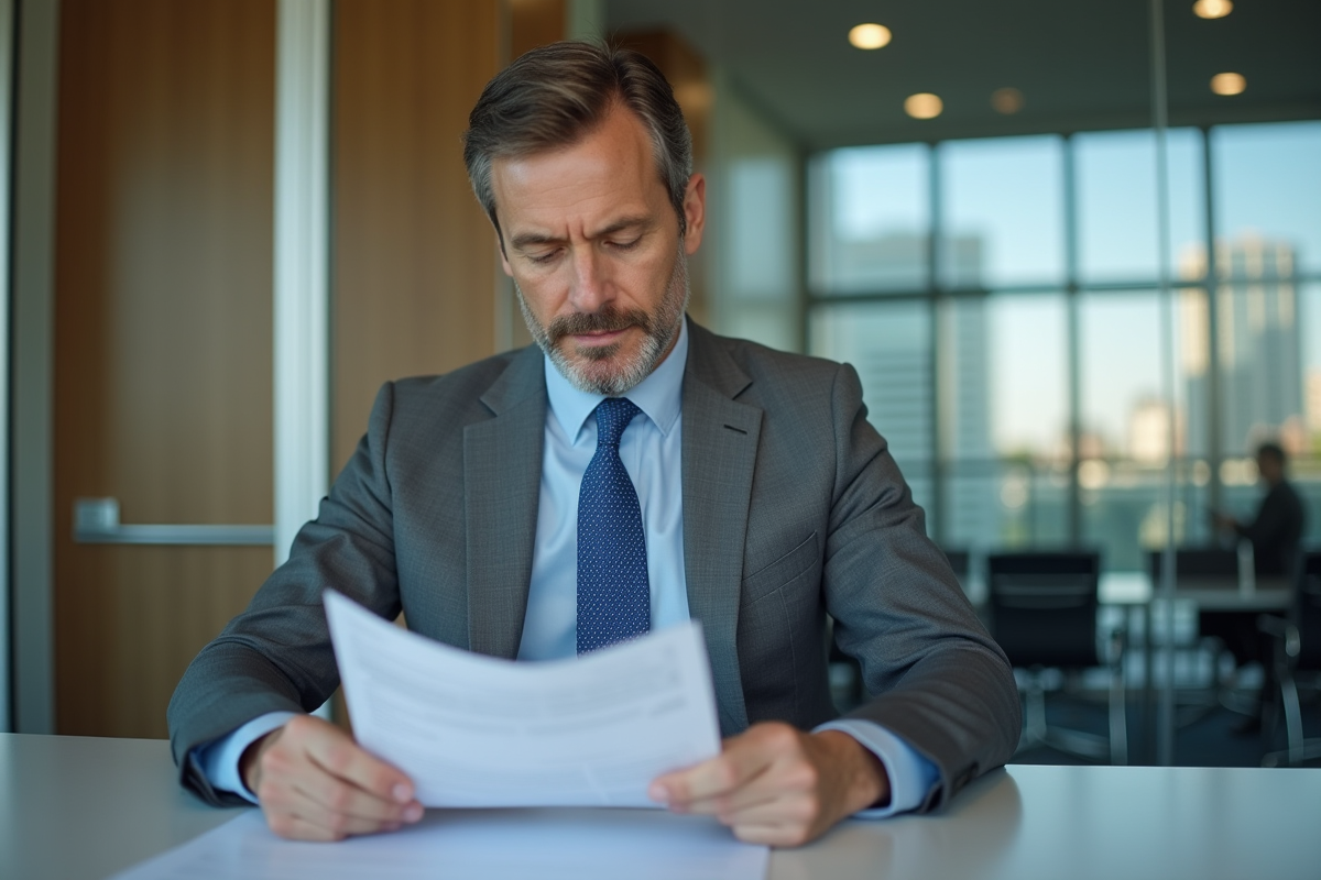 Homme d affaires en réunion dans une salle moderne